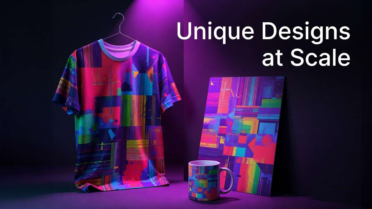 AI-generated product photography showing e-commerce lifestyle context and studio-style hero shots